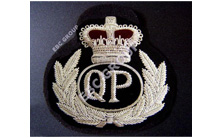 Queensland Police Silver Bullion Wire Blazer Badges