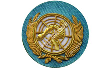 United Nations Hand Embroidered Gold Bullion Wire Blazer Badge