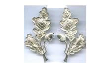  German Leaf Metal Badge